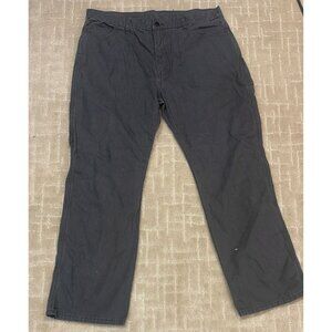 Dickies Carpenter Jeans Mens 38x32 Dark Grey Canvas Utility Work Pants Hammer